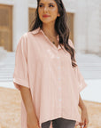 Paula Button Front Dolman Sleeves Shirt