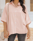 Paula Button Front Dolman Sleeves Shirt