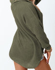 June Waffle Knit Button Up Casual Shirt