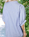 Baylee Stripe Dolman Sleeve Oversize Top