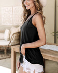 Gemma Spaghetti Strap V-Neck Flowy Tunic Tank Top