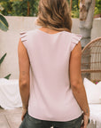 Alice Ruffled V Neck Tank Top