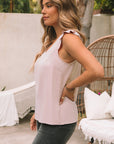 Alice Ruffled V Neck Tank Top