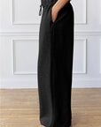 Greta Elastic High Waist Drawstring Sweatpants