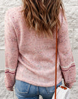 Noelle Detail Patterned Sleeve Sweater