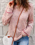 Noelle Detail Patterned Sleeve Sweater