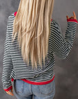 Madelynn Striped Drop Shoulder Sweater