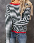 Madelynn Striped Drop Shoulder Sweater