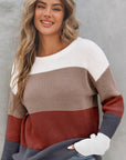 Lainey Knitted O-neck Pullover Sweater