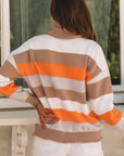 Sloane Striped Knitted Turtleneck