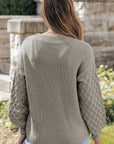 Remi Cable Knit Sleeve Sweater