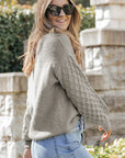 Remi Cable Knit Sleeve Sweater
