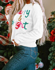Selah Merry & Bright Round Neck Casual Sweater