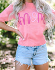 Maxine Mom Tinsel Front Short Sleeve Sweater