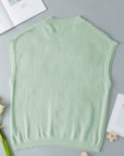 Hannah Crochet Flower Knit Short Sleeve Sweater Top