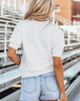 Bailee Puff Sleeve Crew Neck Sweater