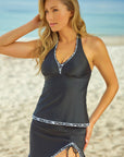 Jenna Halter Tankini Top with Swimsuit Skirt Tankini Set