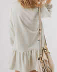 Charlee Puff Sleeve Ruffle Hem Mini Dress