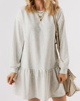 Charlee Puff Sleeve Ruffle Hem Mini Dress