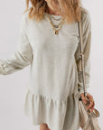 Charlee Puff Sleeve Ruffle Hem Mini Dress