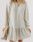 Charlee Puff Sleeve Ruffle Hem Mini Dress