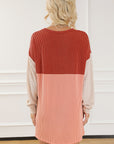 Eva Colorblock Corded Long Sleeve Mini Dress