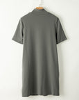 Asha High Neck Cross Seam T-shirt Dress