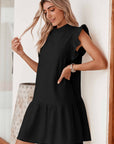 Baylor Flutter Sleeve Crew Neck Shift Dress