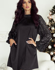 Esther Glittering Mesh Sleeve Dress
