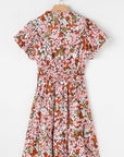 Elisa Floral High Waist Mini Dress