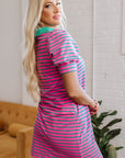 Hattie Stripe Collared T-Shirt Dress