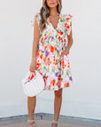 Salem Floral Ruffle Sleeve Dress