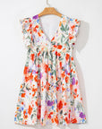 Salem Floral Ruffle Sleeve Dress