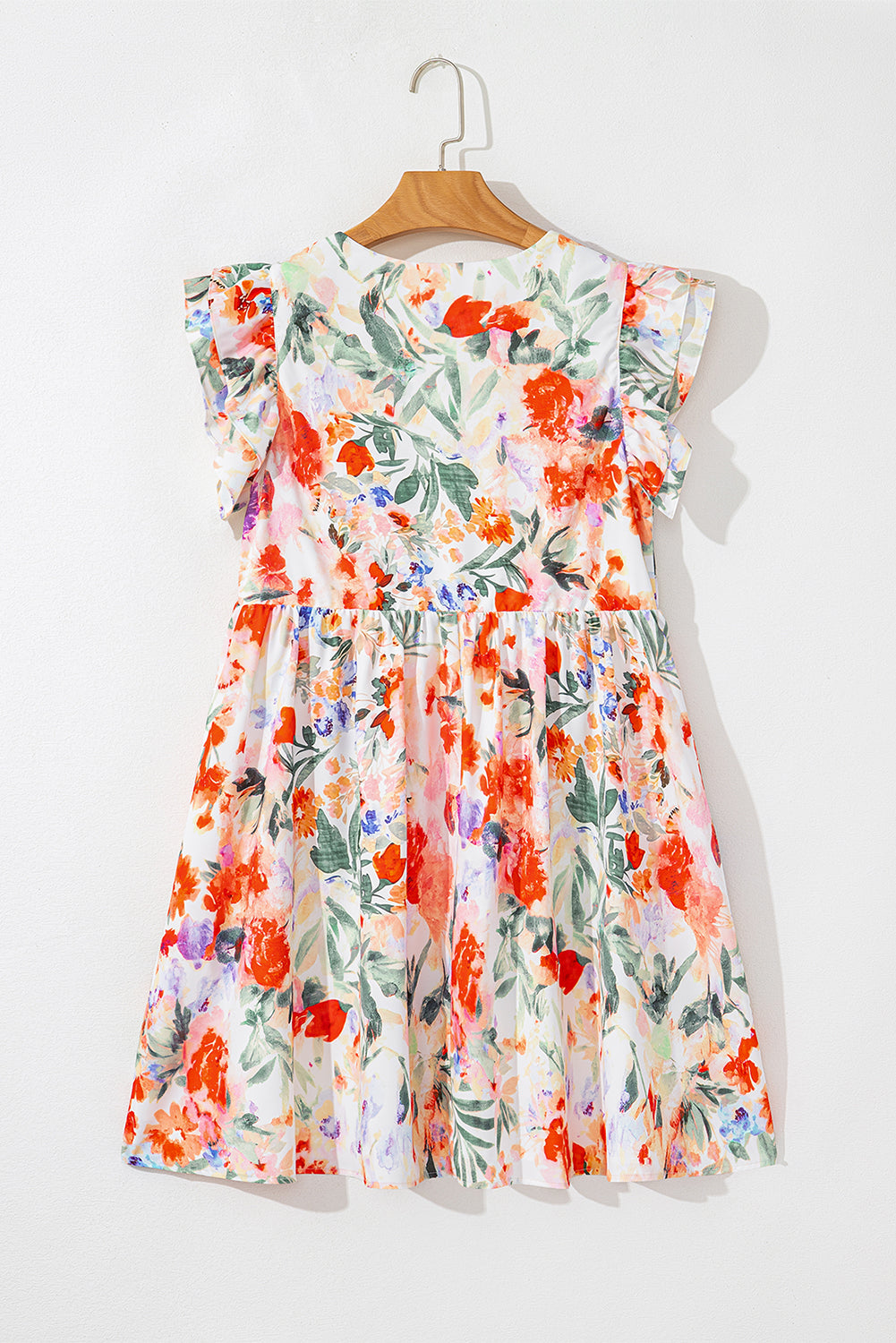Salem Floral Ruffle Sleeve Dress