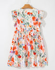 Salem Floral Ruffle Sleeve Dress