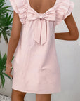 Pink Bow Mini Dress