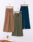 Kenzie Drawstring Elastic Waist Casual Wide Leg Pants