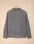 Shaunna Ribbed Corduroy Long Sleeve Jacket with Pocket