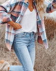 Addison Plaid Flap Pockets Shacket