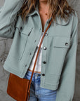 Amaris Waffle Knit Buttons Cropped Jacket