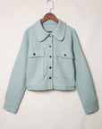 Amaris Waffle Knit Buttons Cropped Jacket