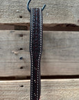 Seafoam Honeycomb Tooled Lariat & Leather Combo Halter