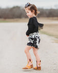 Shea Baby Black Fringe Top