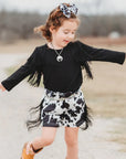 Shea Baby Black Fringe Top