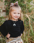 Shea Baby Black Fringe Onesie