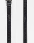 Mens Genuine Leather Aztec 3D Embossed Belt - Black