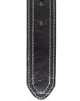 Mens Genuine Leather Aztec 3D Embossed Belt - Black