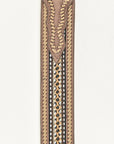 Mens Genuine Leather 3D Hand Stitched Belt - Brown