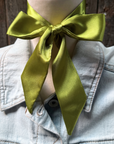 Light Green Western Skinny Mini Wild Rag Scarf / Cowgirl Necktie