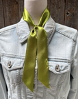 Light Green Western Skinny Mini Wild Rag Scarf / Cowgirl Necktie